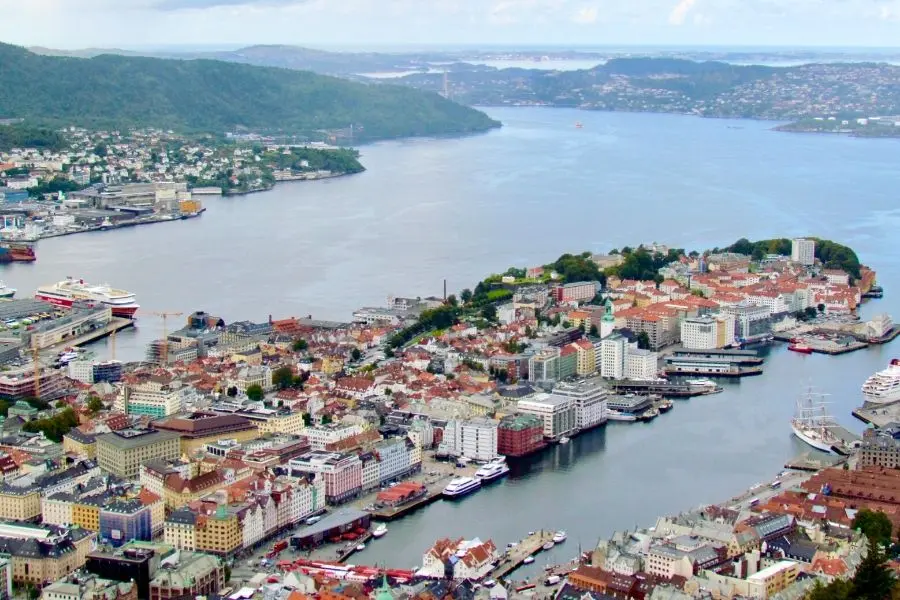 beautiful views over bergen norway