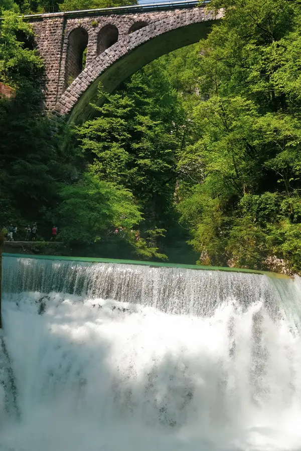 bohinj railway bridge and dam waterfall vintgar gorge