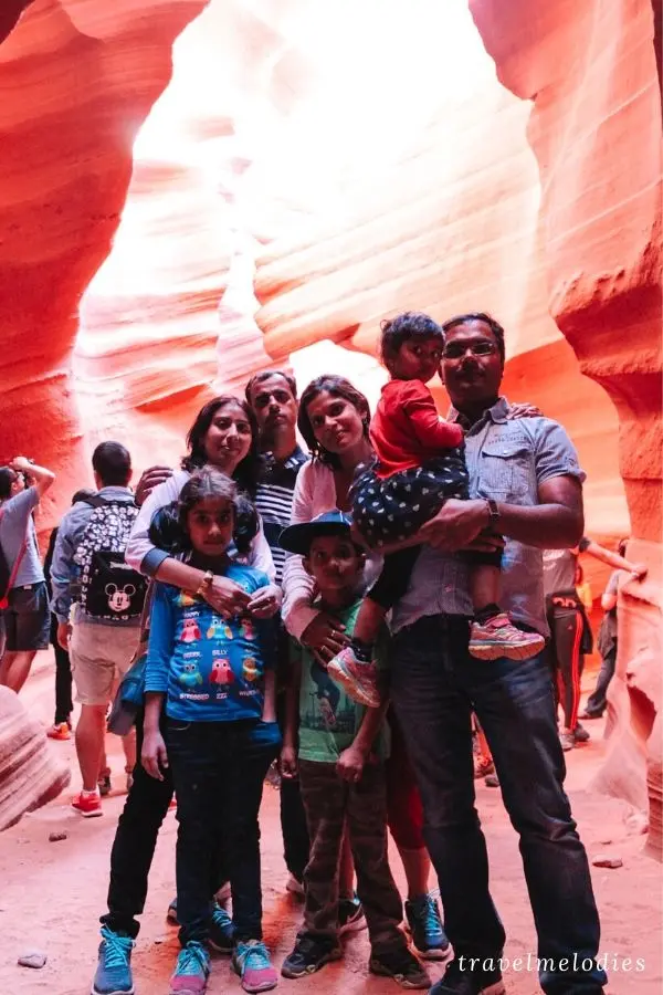 Faraway Notes family at antelope canyon arizona