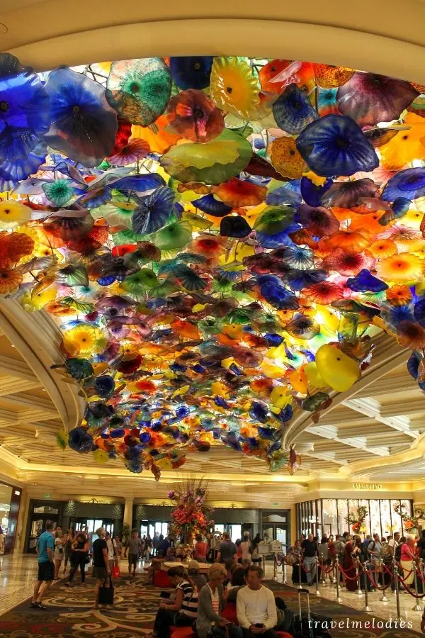 Fiori di Como glass art sculpture ceiling of the Bellagio Hotel