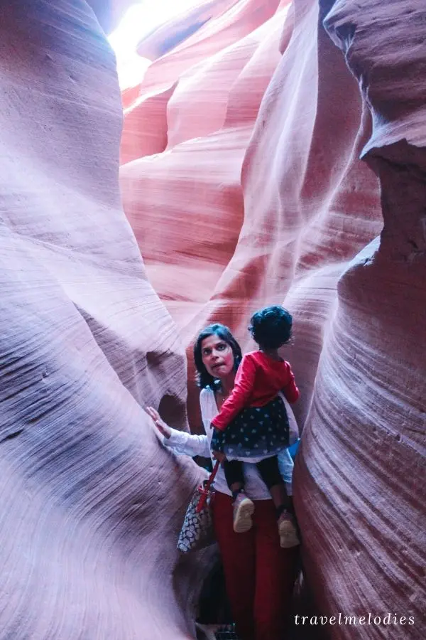 lower antelope canyon with kids