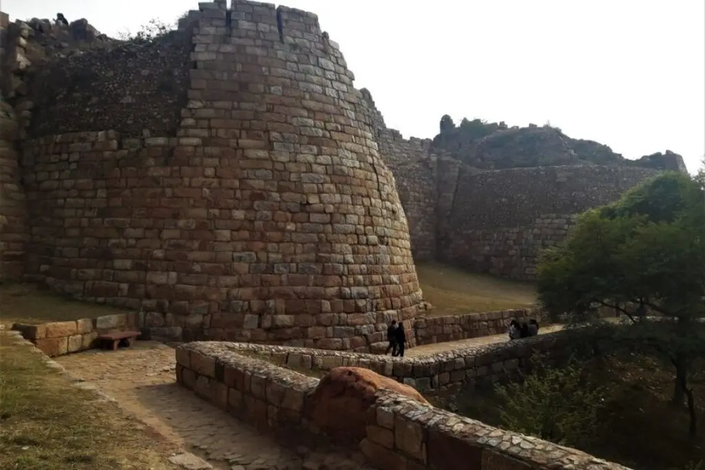 massive tughlaqabad fort in delhi