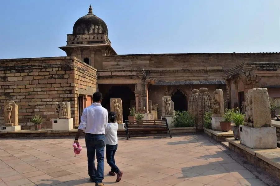 Mini-me exploring Gujari Mahal