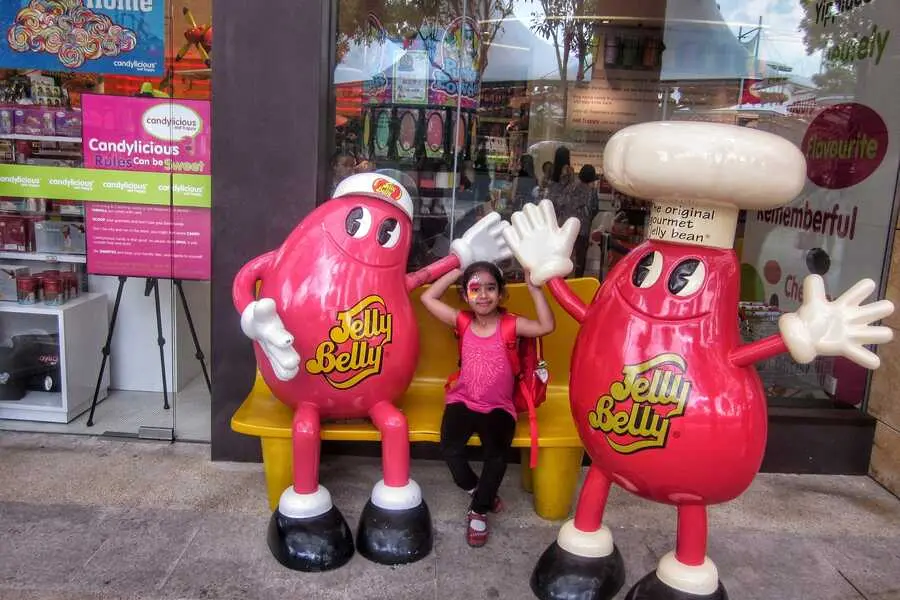 Mini-me posing at Candylicious Universal Studios Singapore