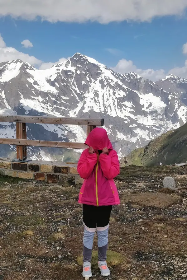 mini-me posing at grossglockner austria