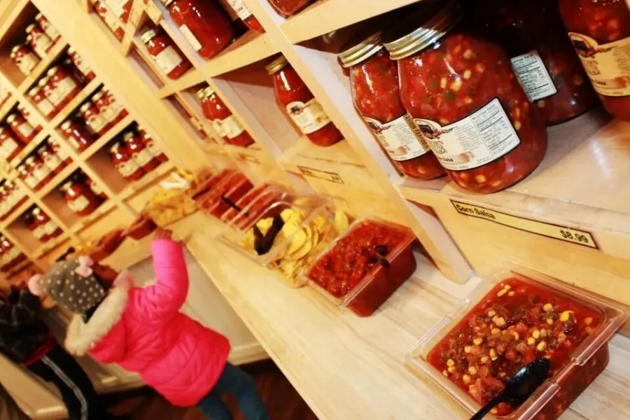 Salsa varieties at kitchen kettle village Lancaster PA