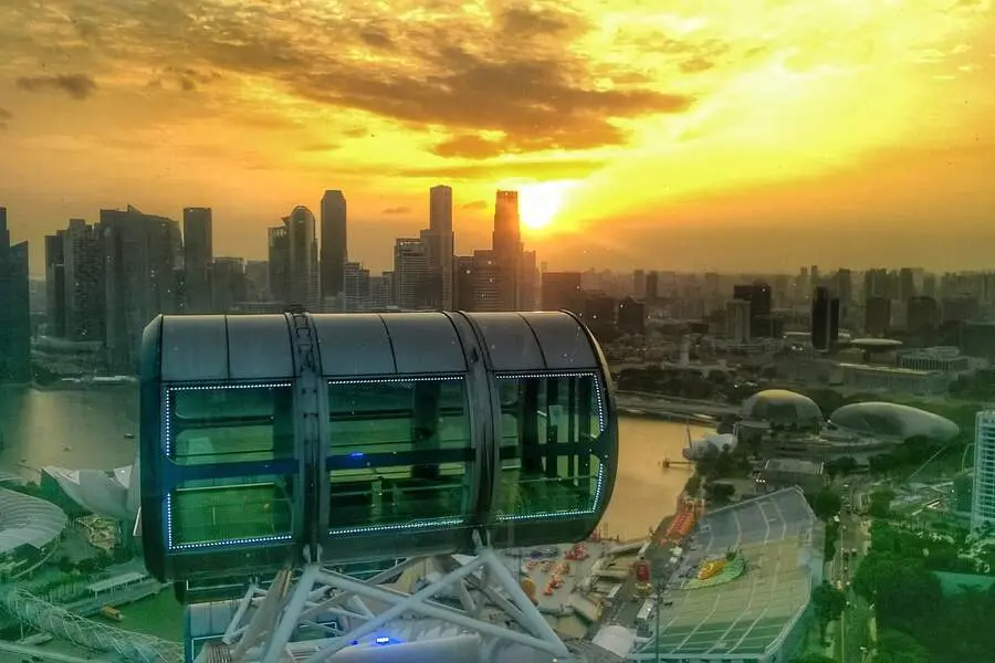 singapore flyer city view