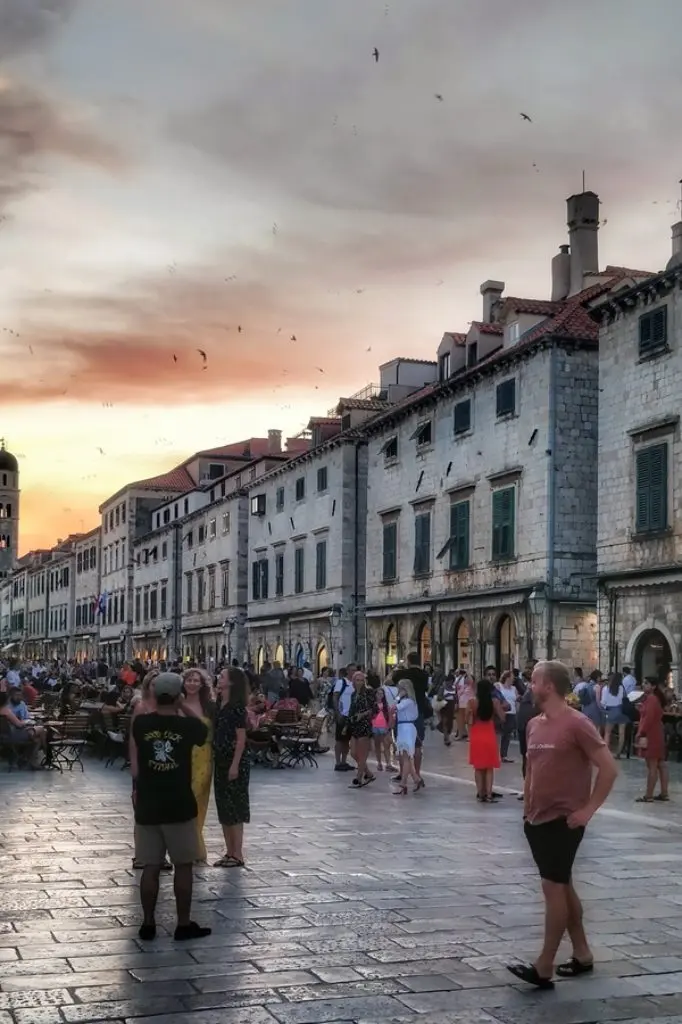stradun or placa main streets dubrovnik old town croatia