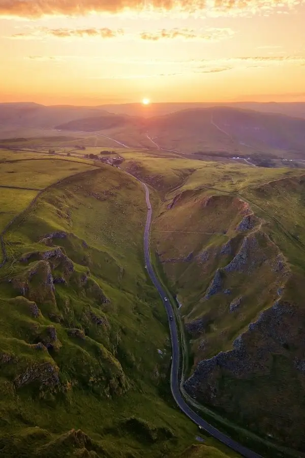 winnats pass peak district national park uk