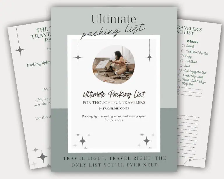 travel planning checklist mock up