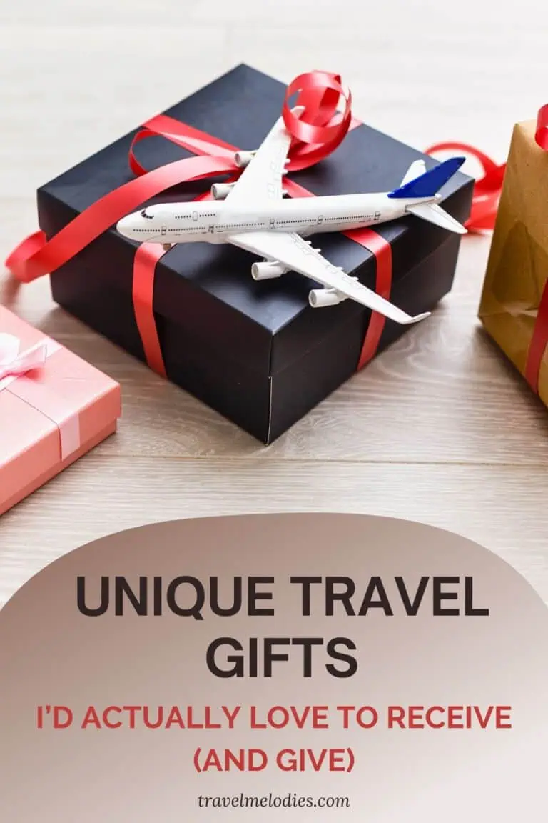 unique travel gifts for travel lovers and frequent travelers and globetrotters pinterest graphic