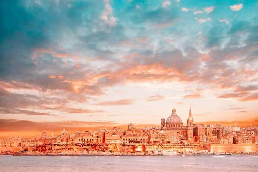 valletta malta winter sun in europe