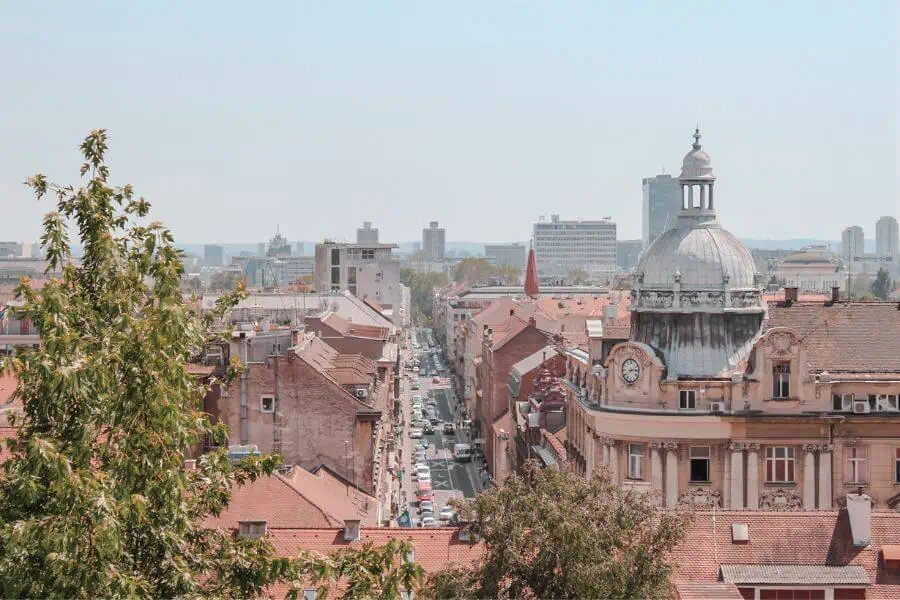 views of zagreb of strossmayer promenade