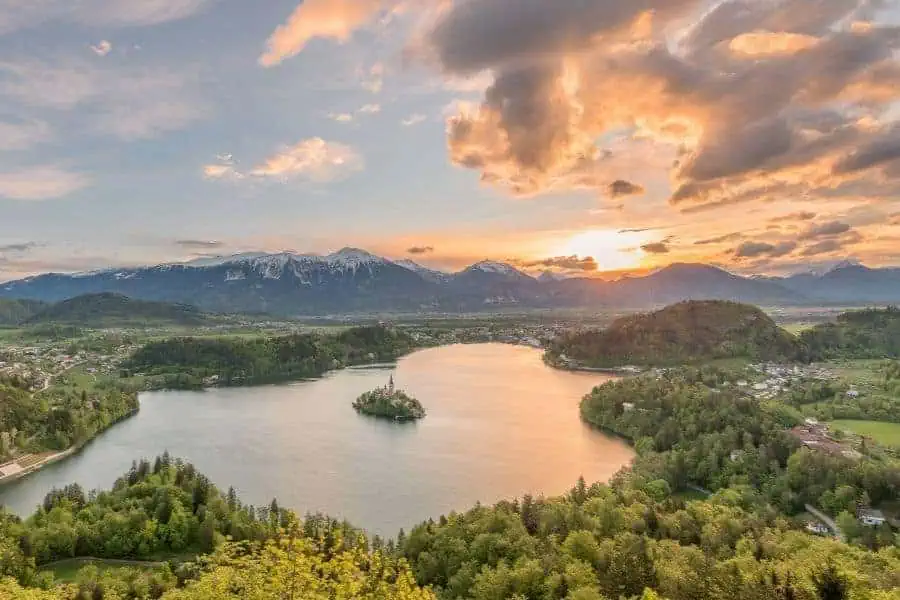 views over lake bled from mala osojnica