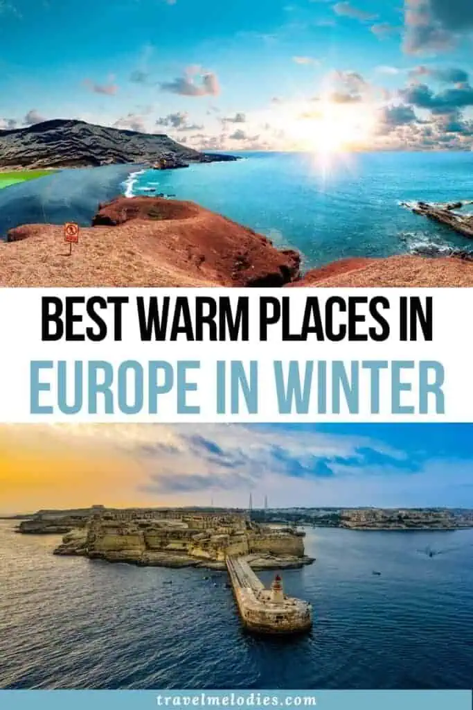 warm places in europe in winter