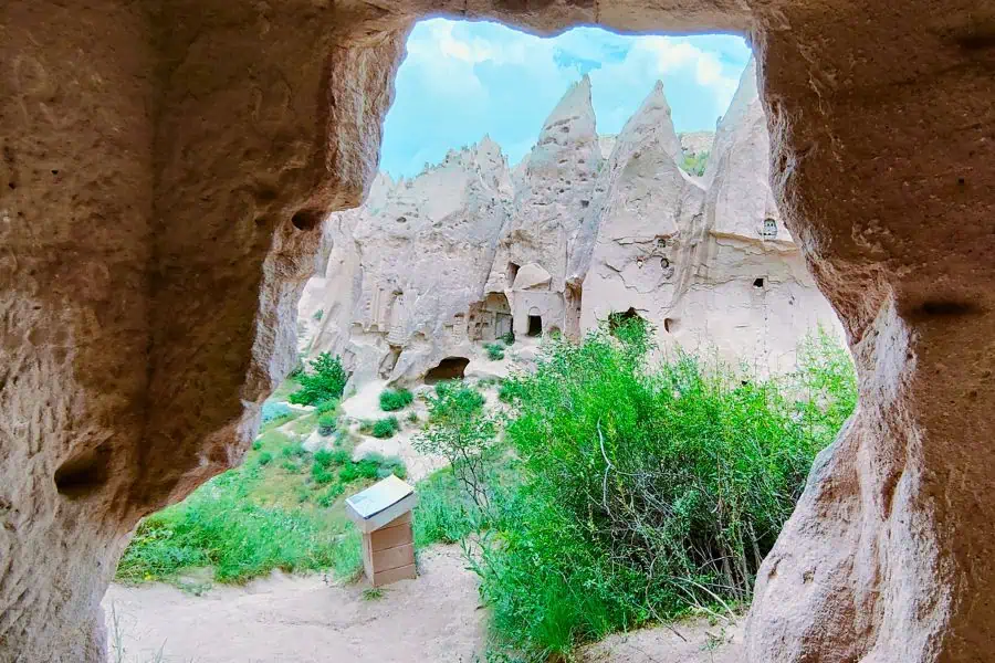 the unusual ancient landscape of zelve open air museum archeological site cappadocia turkey turkiye